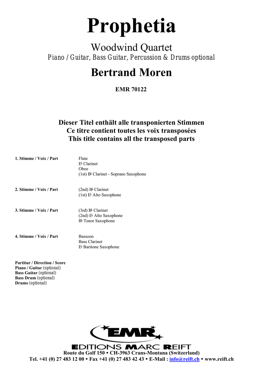 Prophetia Prophetia Woodwind Quartet scores gallery preview page 2