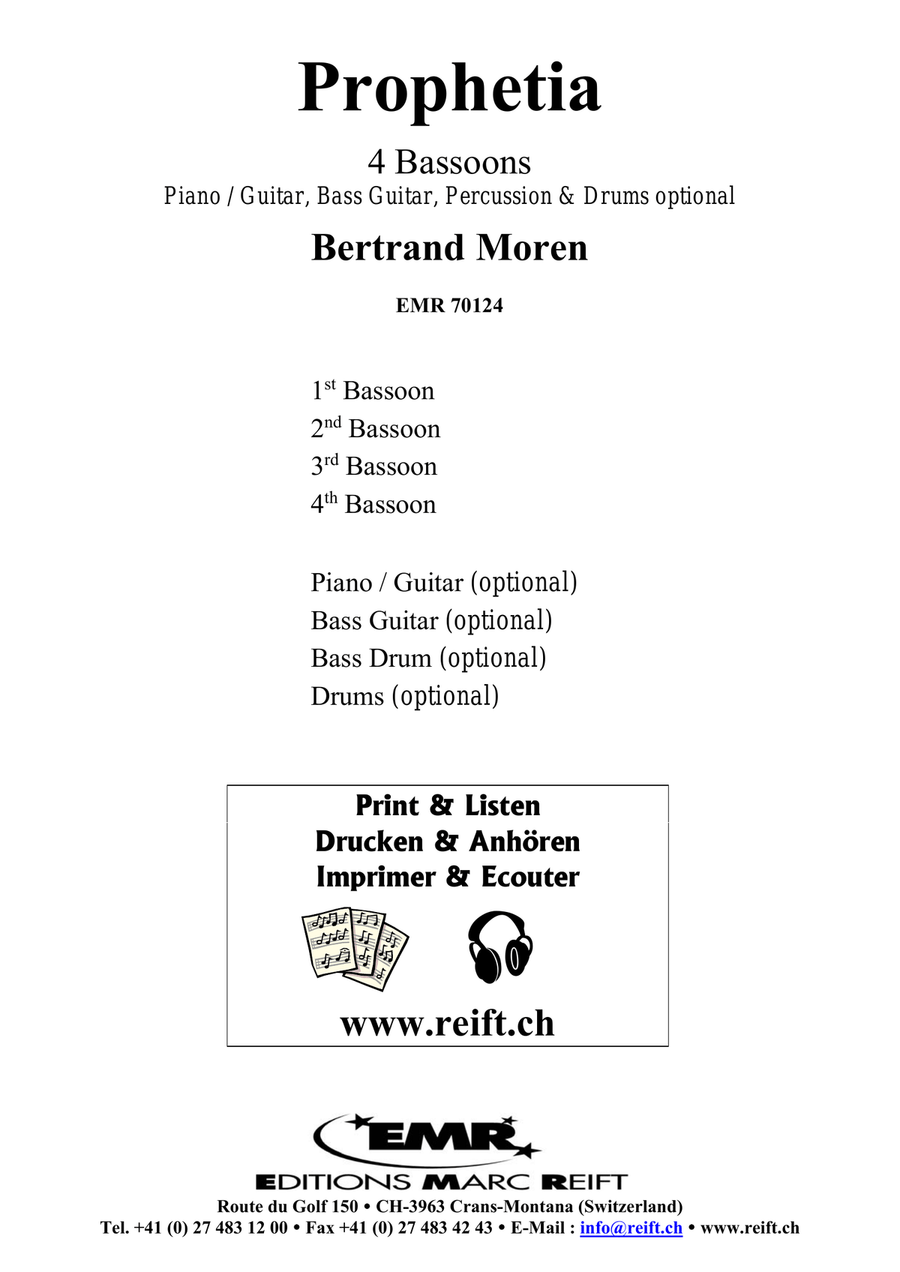 Prophetia Prophetia Bassoon Quartet scores gallery preview page 2