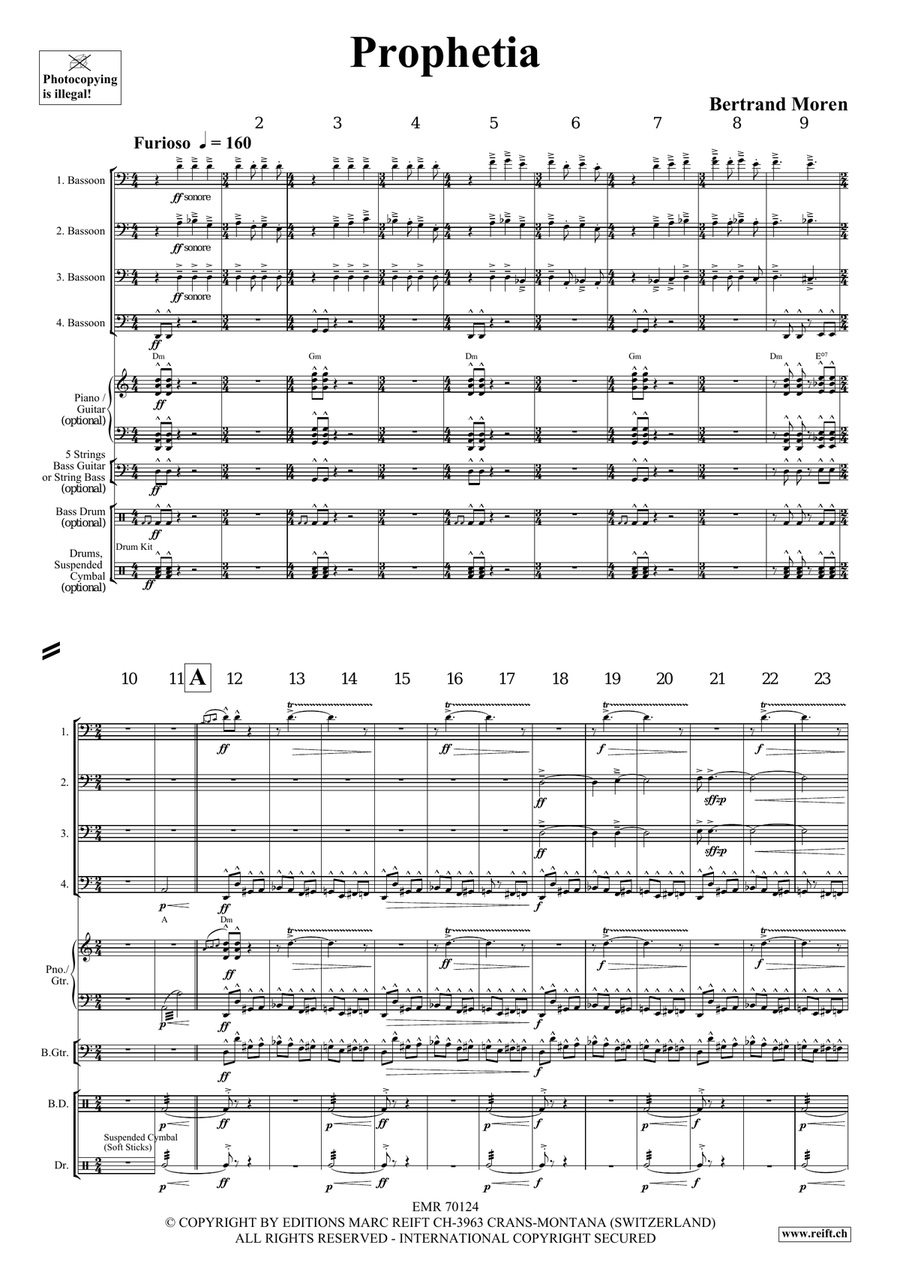 Prophetia Prophetia Bassoon Quartet scores gallery preview page 4