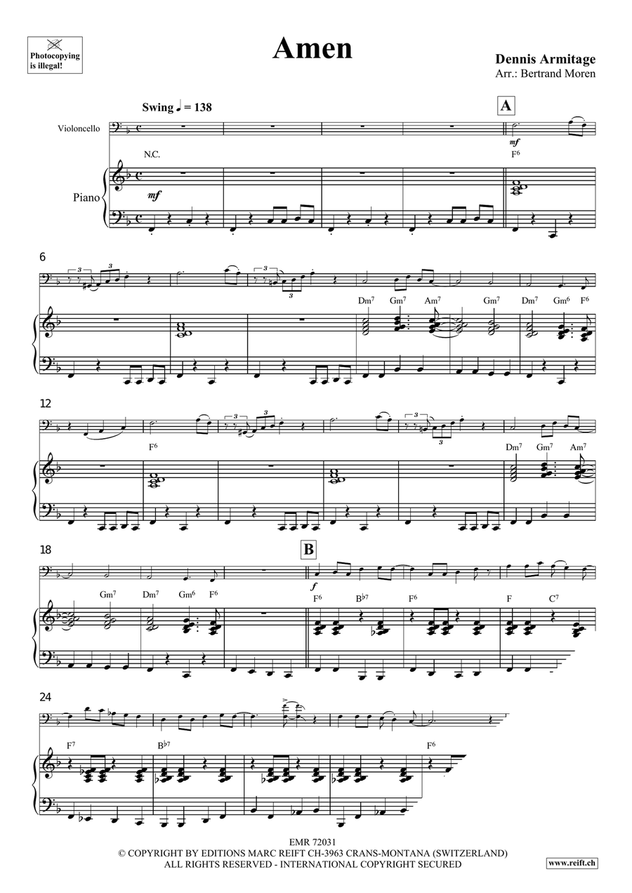 Amen Amen Piano Accompaniment scores gallery preview page 4