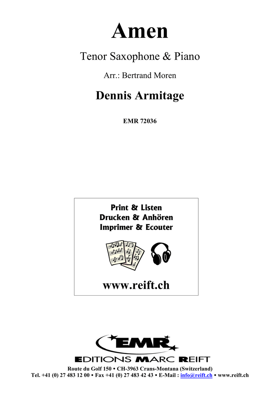 Amen Amen Tenor Saxophone scores gallery preview page 2