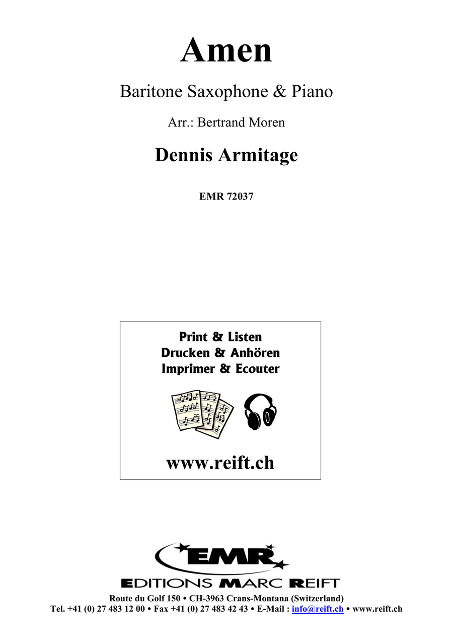Amen Amen Baritone Saxophone scores gallery preview page 2