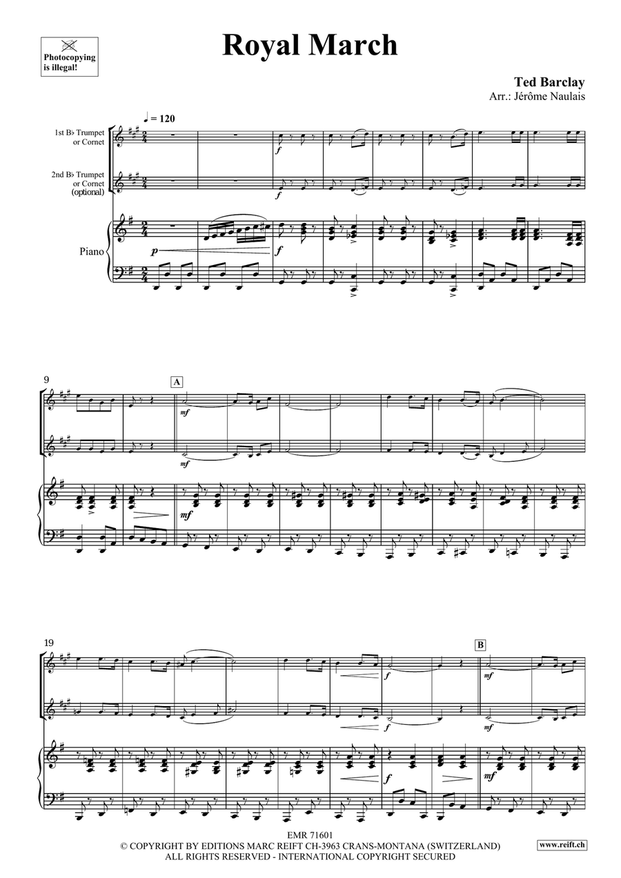 Royal March Royal March Trumpet Duet scores gallery preview page 4