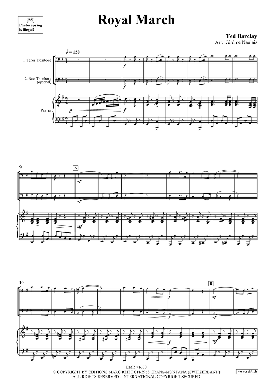 Royal March Royal March Trombone scores gallery preview page 4