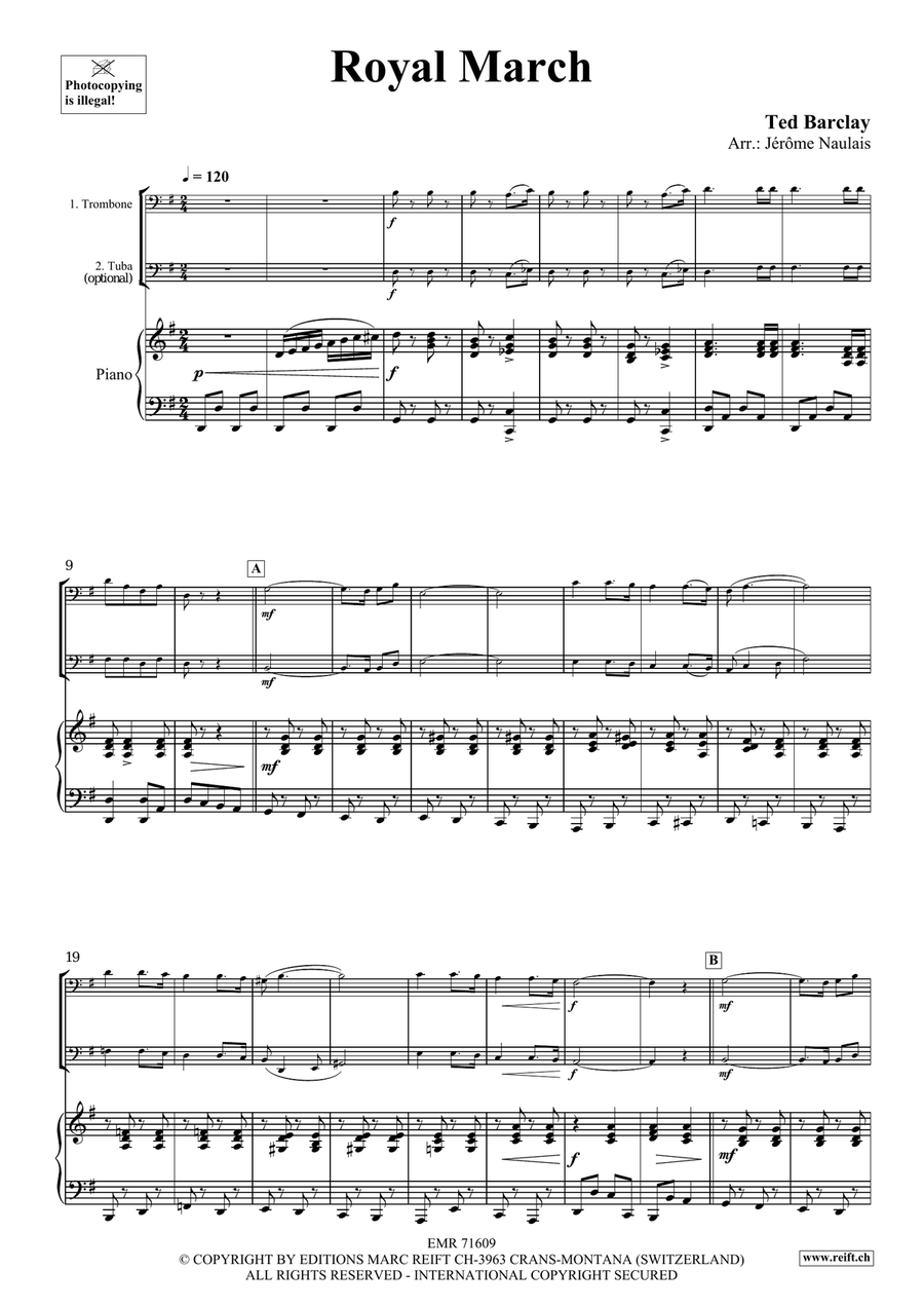 Royal March Royal March Trombone scores gallery preview page 4