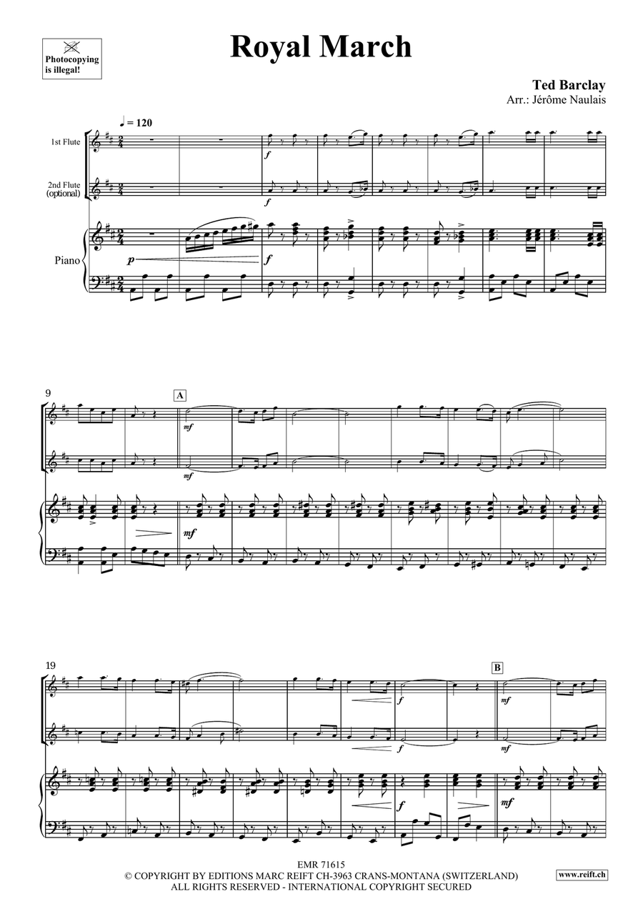 Royal March Royal March Flute Duet scores gallery preview page 4