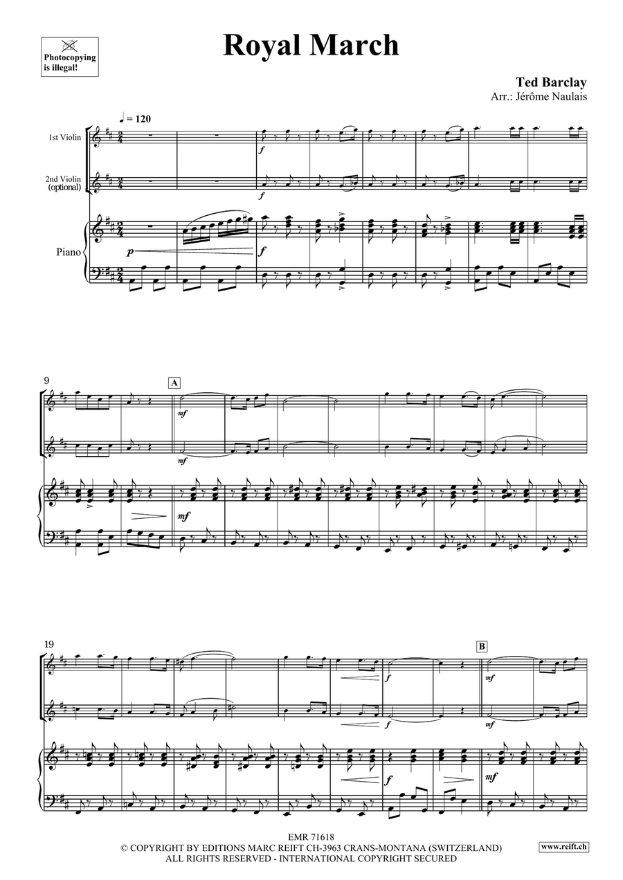 Royal March Royal March Violin scores gallery preview page 4