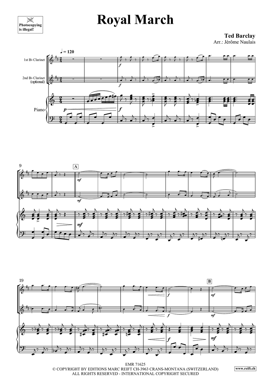 Royal March Royal March Clarinet Duet scores gallery preview page 4