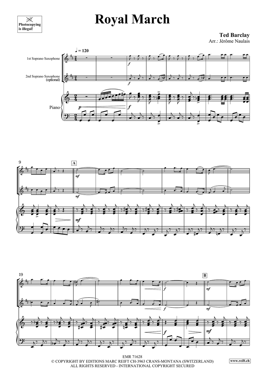 Royal March Royal March Soprano Saxophone scores gallery preview page 4