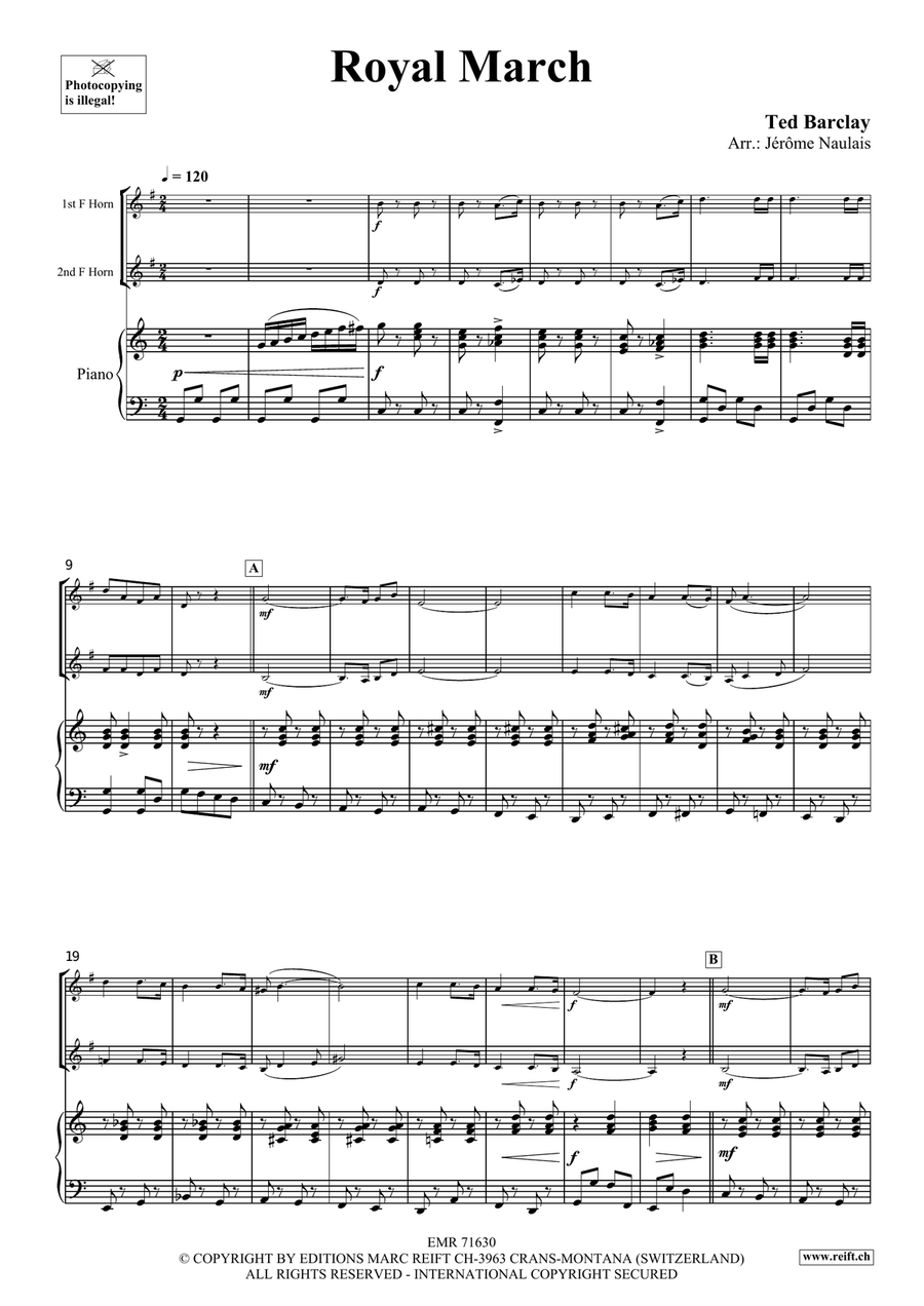 Royal March Royal March Horn scores gallery preview page 4