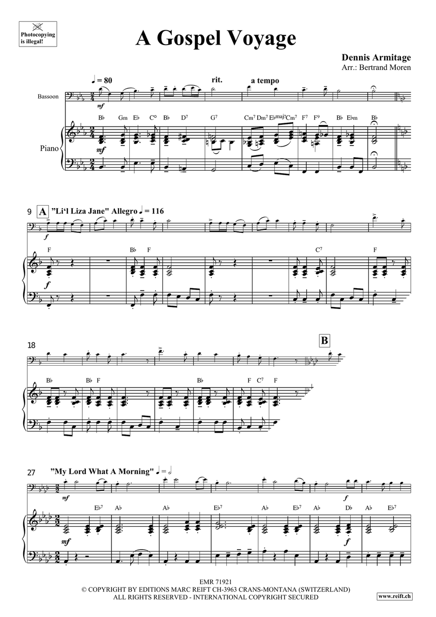 A Gospel Voyage A Gospel Voyage Bassoon Solo scores gallery preview page 5