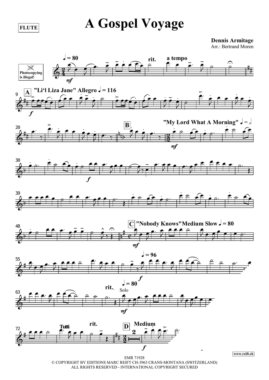 A Gospel Voyage A Gospel Voyage Flute Solo scores gallery preview page 4
