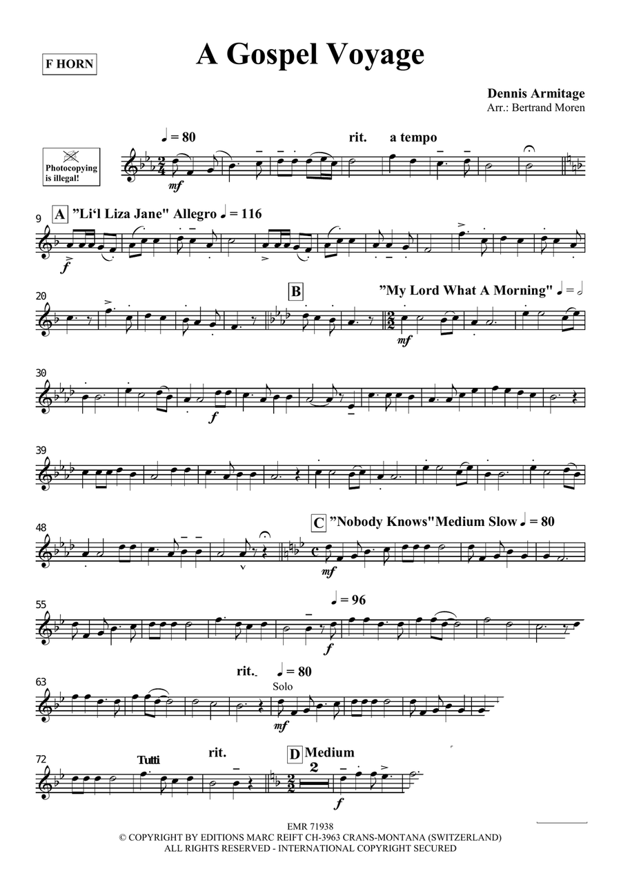 A Gospel Voyage A Gospel Voyage Horn scores gallery preview page 4