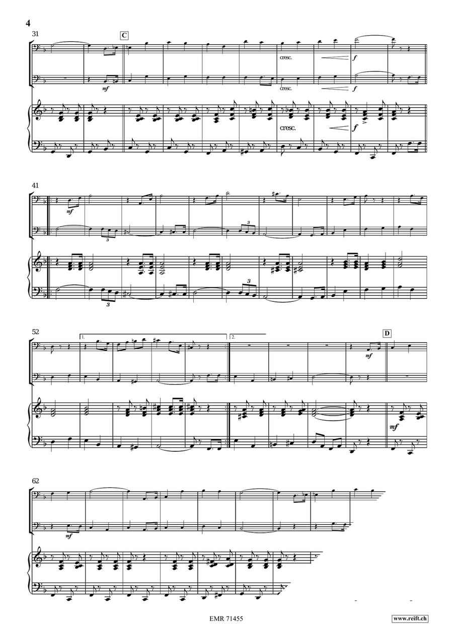 Westminster March Westminster March Trombone Duet scores gallery preview page 4