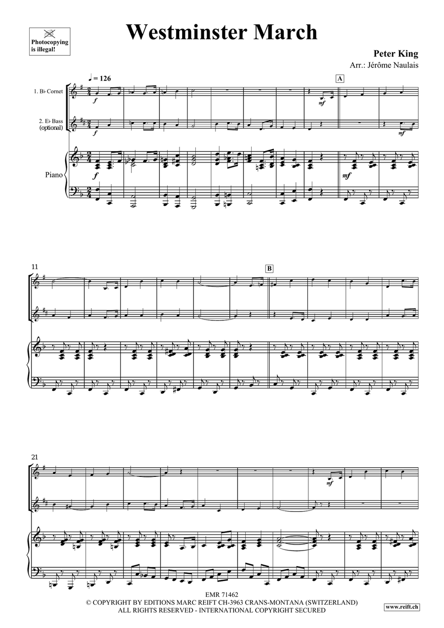 Westminster March Westminster March Cornet scores gallery preview page 3