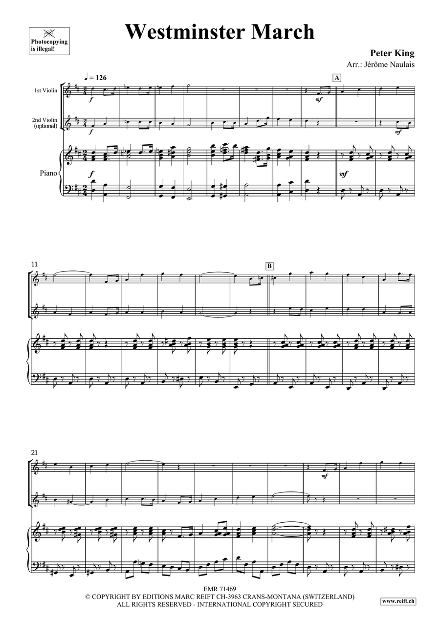 Westminster March Westminster March Violin scores gallery preview page 3