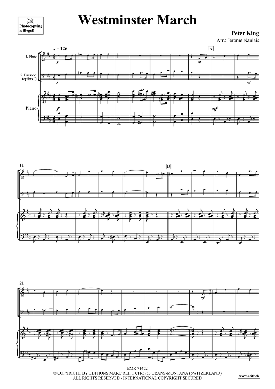 Westminster March Westminster March Bassoon scores gallery preview page 3