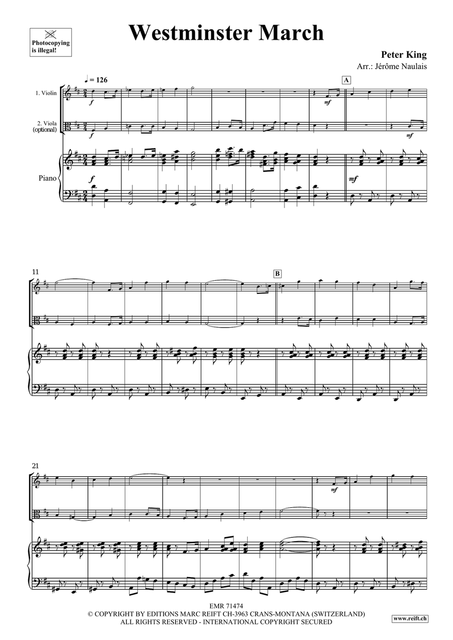 Westminster March Westminster March Viola scores gallery preview page 3