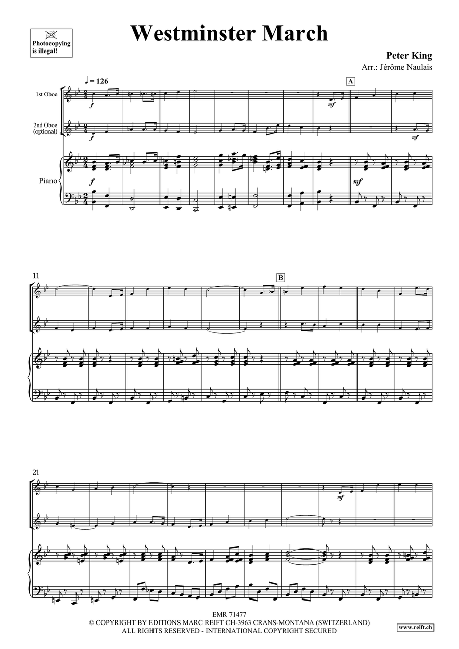 Westminster March Westminster March Piano Accompaniment scores gallery preview page 3