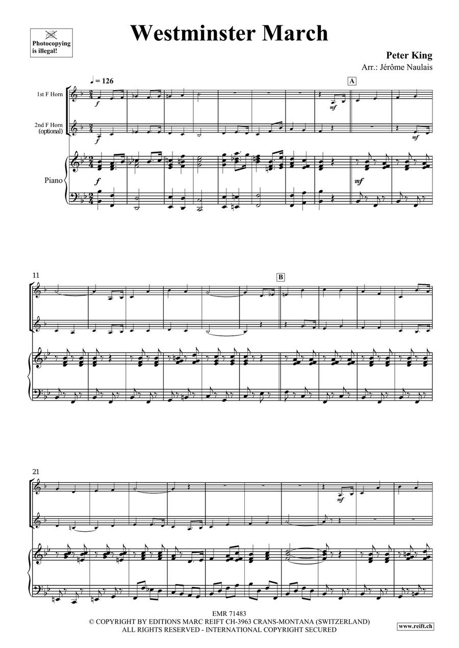 Westminster March Westminster March Horn scores gallery preview page 3
