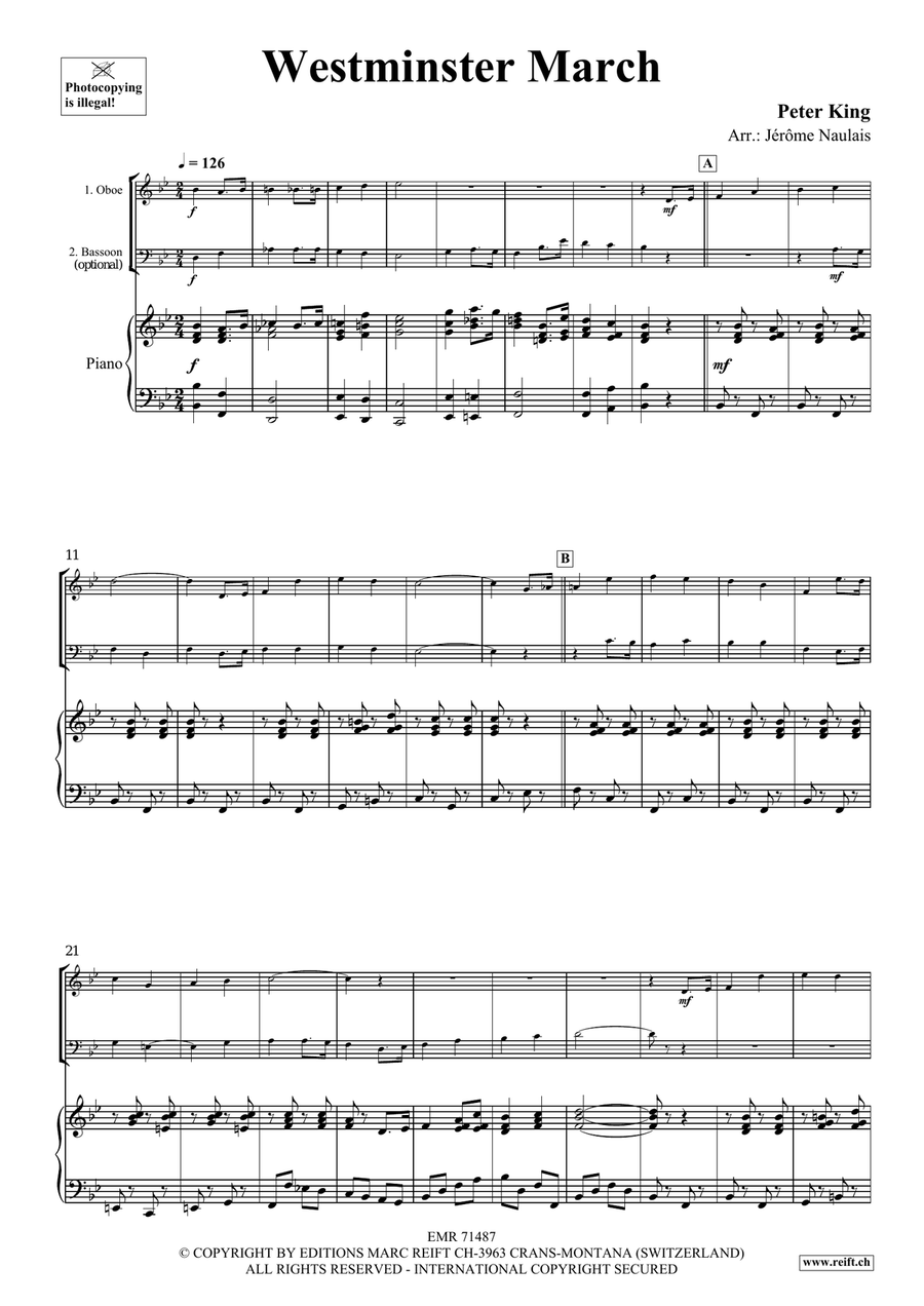 Westminster March Westminster March Bassoon scores gallery preview page 3