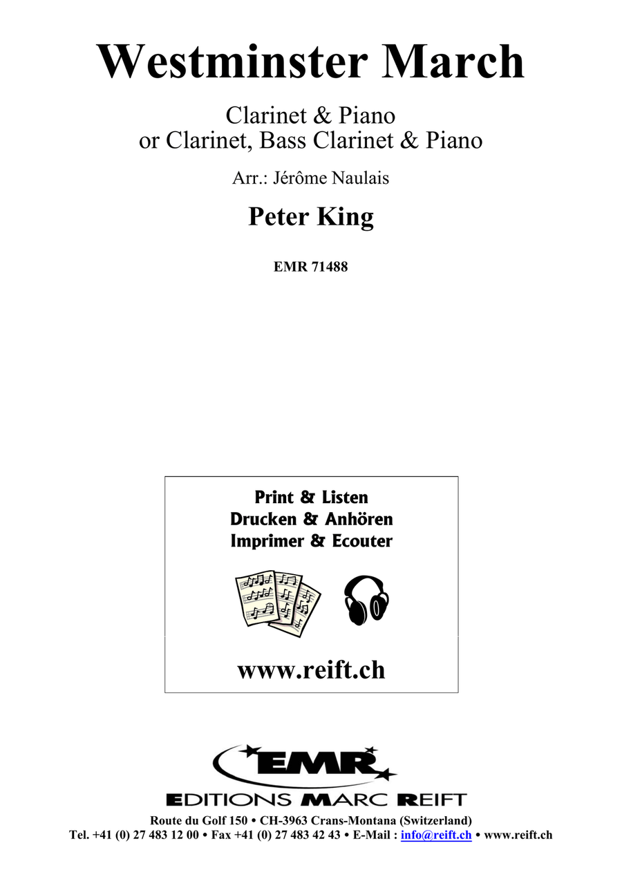 Westminster March Westminster March Bass Clarinet scores gallery preview page 2