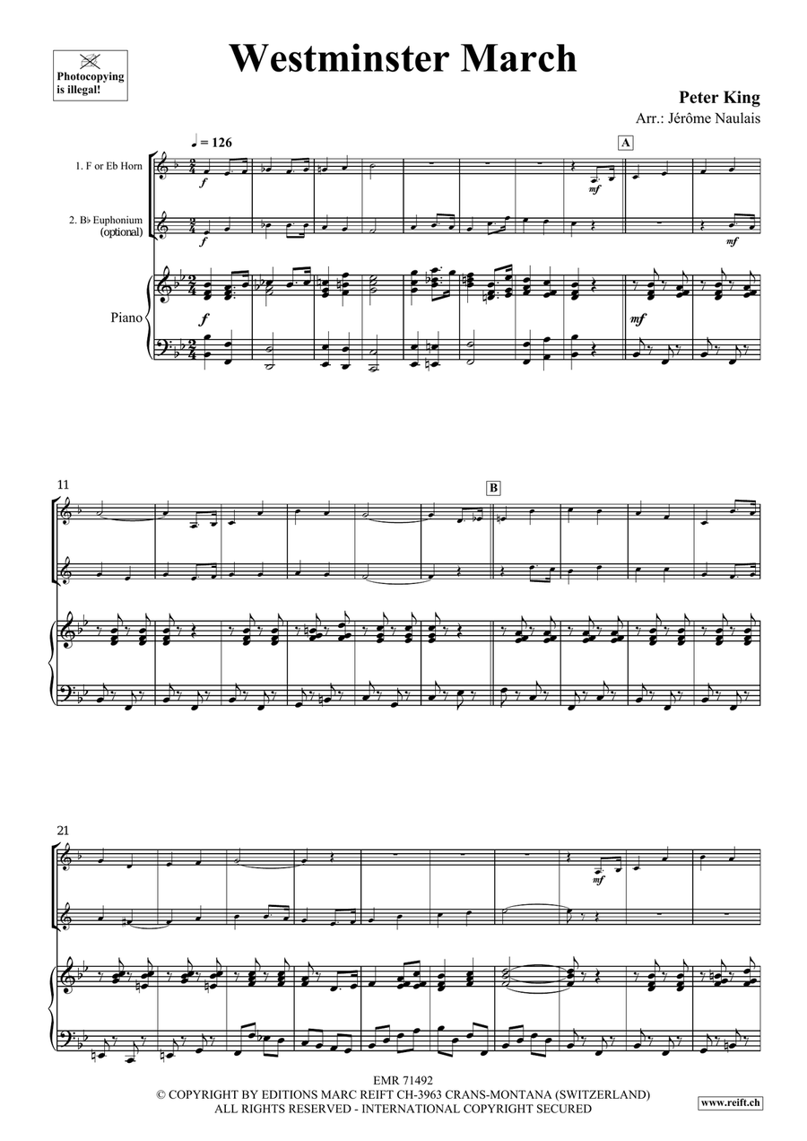 Westminster March Westminster March Euphonium scores gallery preview page 3