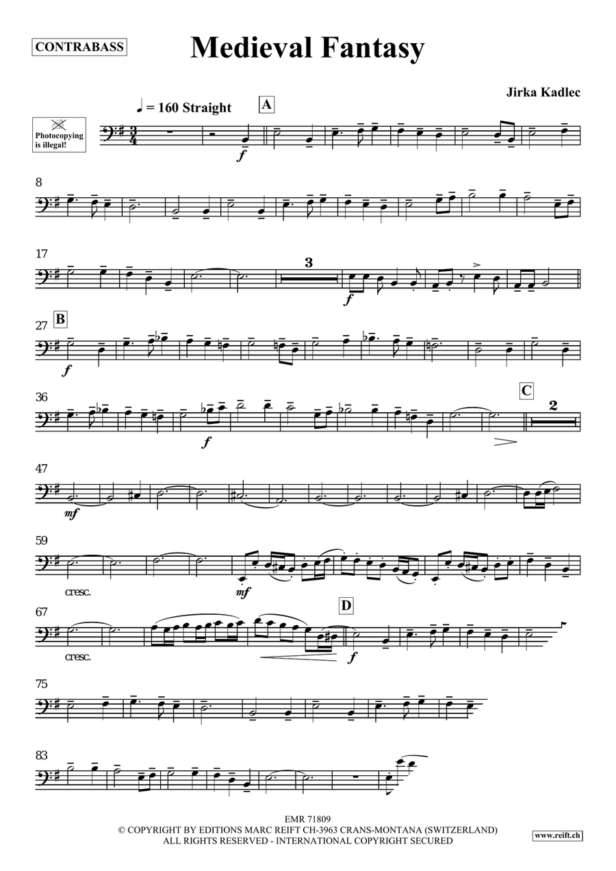 Medieval Fantasy Medieval Fantasy Double Bass scores gallery preview page 5