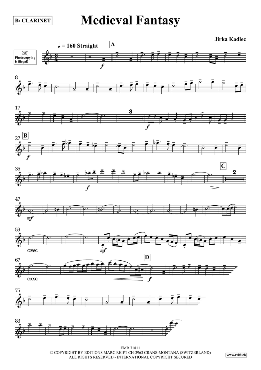 Medieval Fantasy Medieval Fantasy Clarinet Solo scores gallery preview page 5
