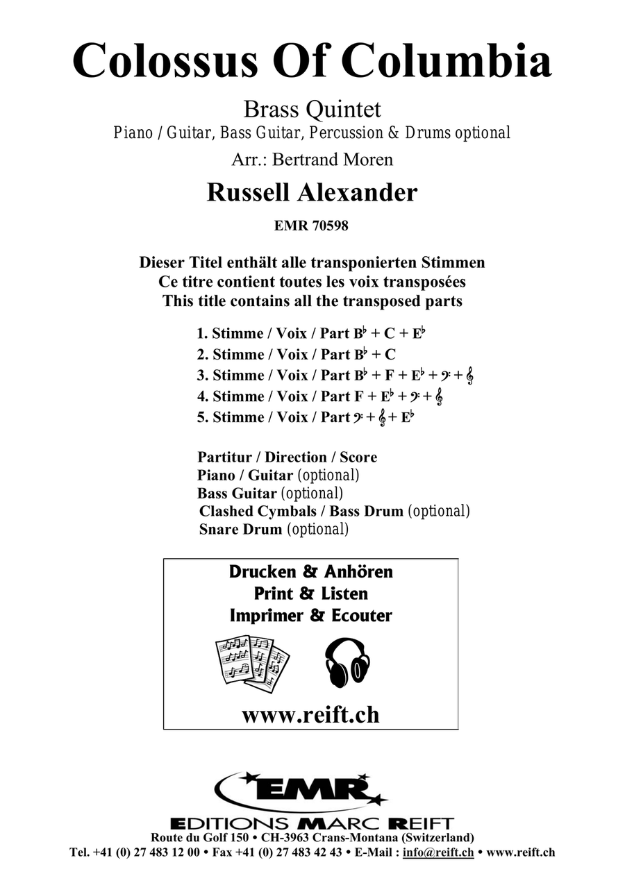 Colossus Of Columbia Colossus Of Columbia Brass Quintet scores gallery preview page 2