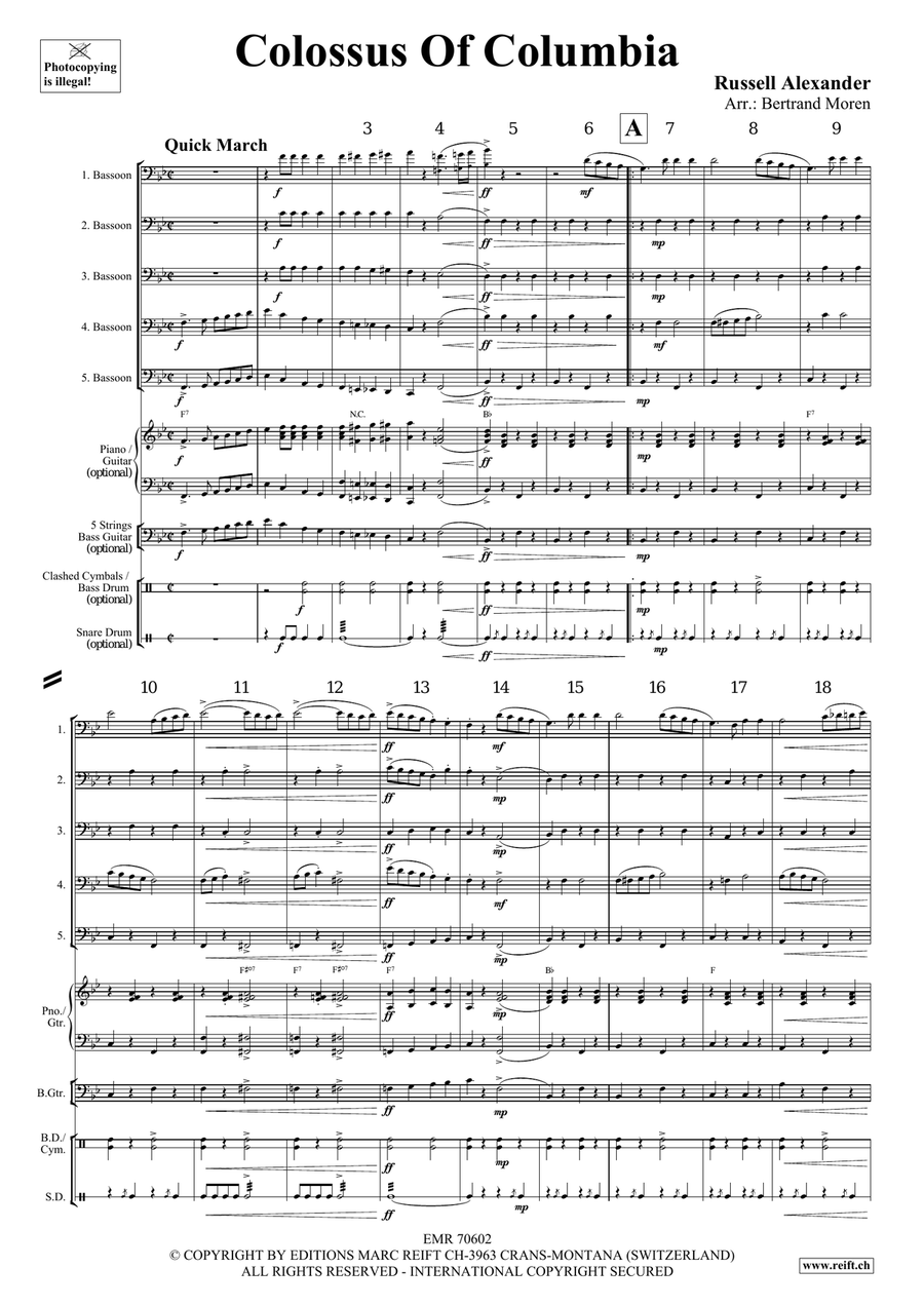 Colossus Of Columbia Colossus Of Columbia Bassoon scores gallery preview page 3