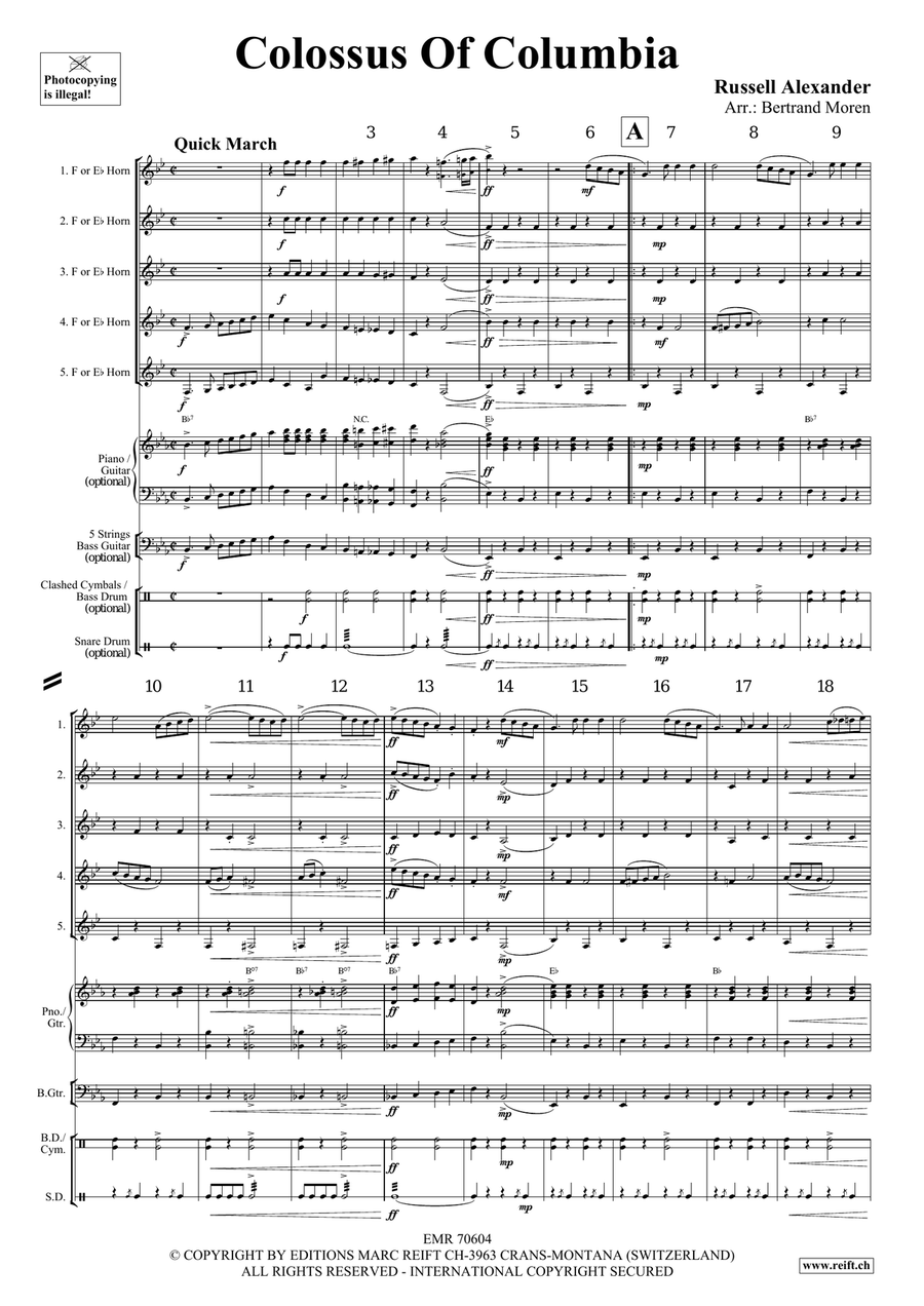 Colossus Of Columbia Colossus Of Columbia Horn scores gallery preview page 3