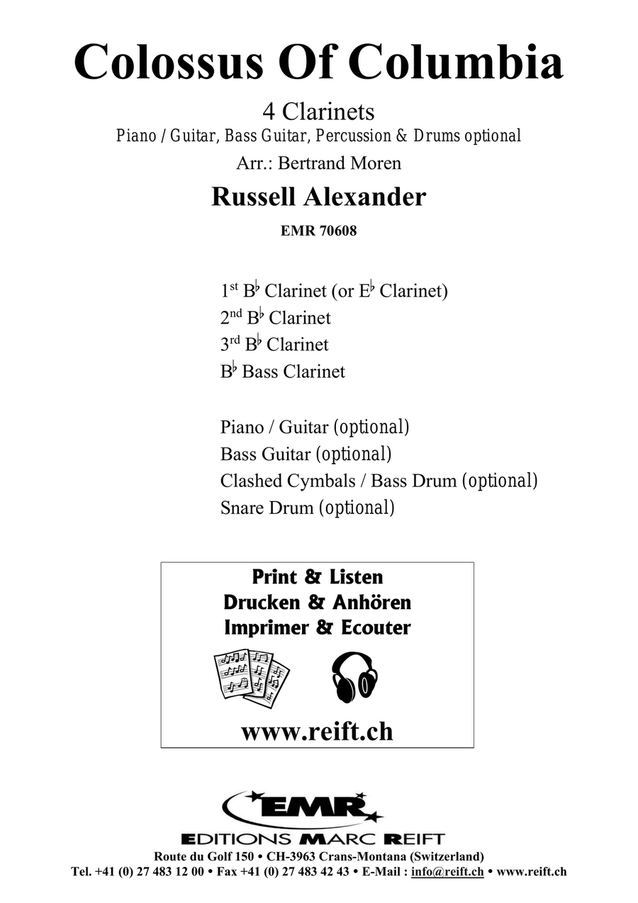 Colossus Of Columbia Colossus Of Columbia Clarinet Quartet scores gallery preview page 2