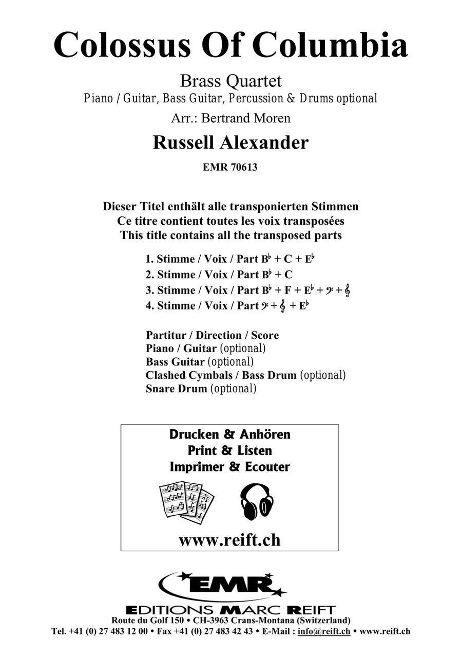 Colossus Of Columbia Colossus Of Columbia Brass Quartet scores gallery preview page 2