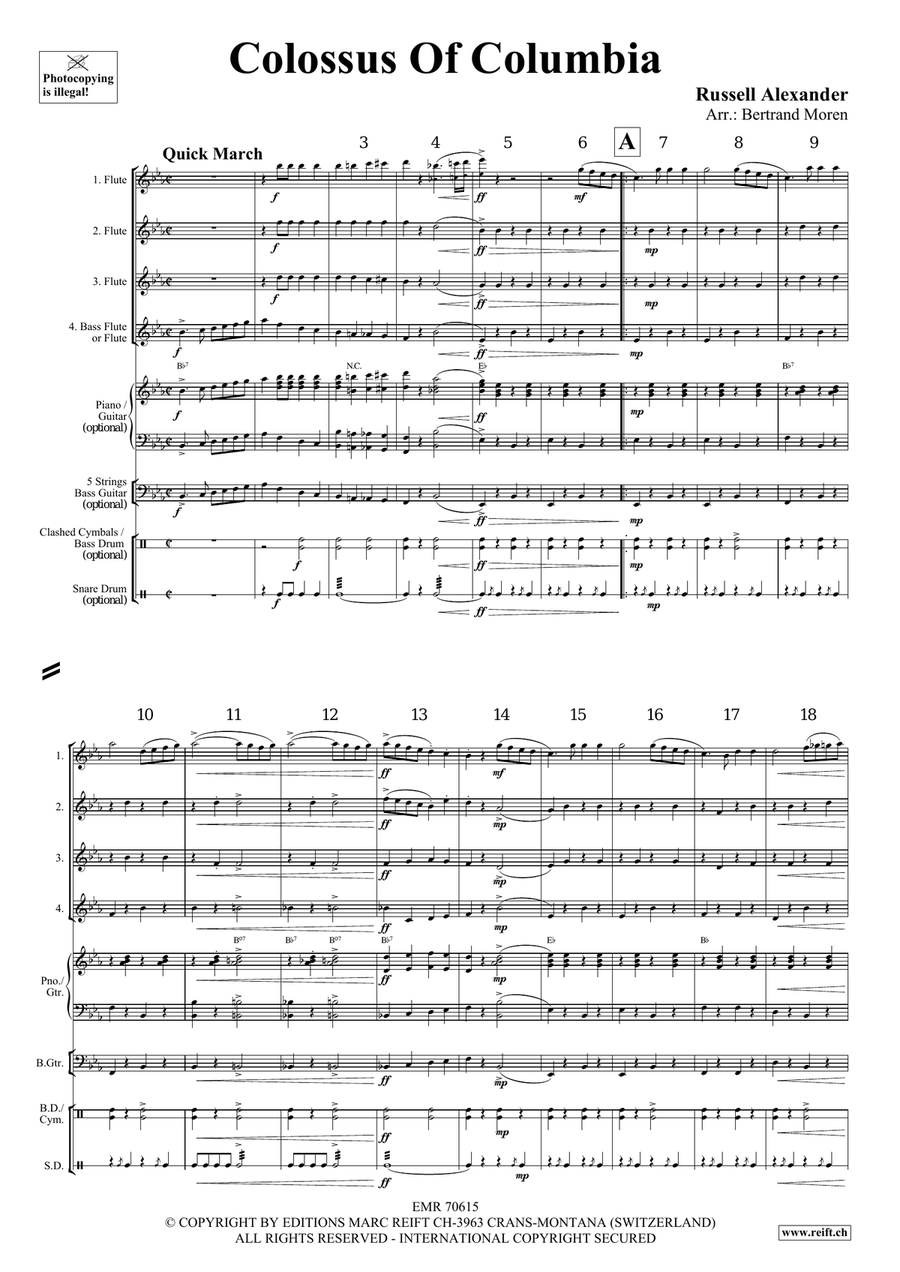 Colossus Of Columbia Colossus Of Columbia Flute Quartet scores gallery preview page 3