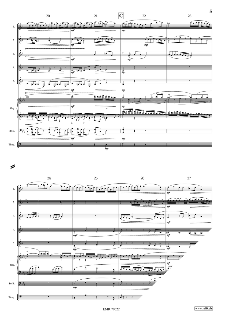 Little Fugue in C minor Little Fugue in C minor Clarinet Quintet scores gallery preview page 5