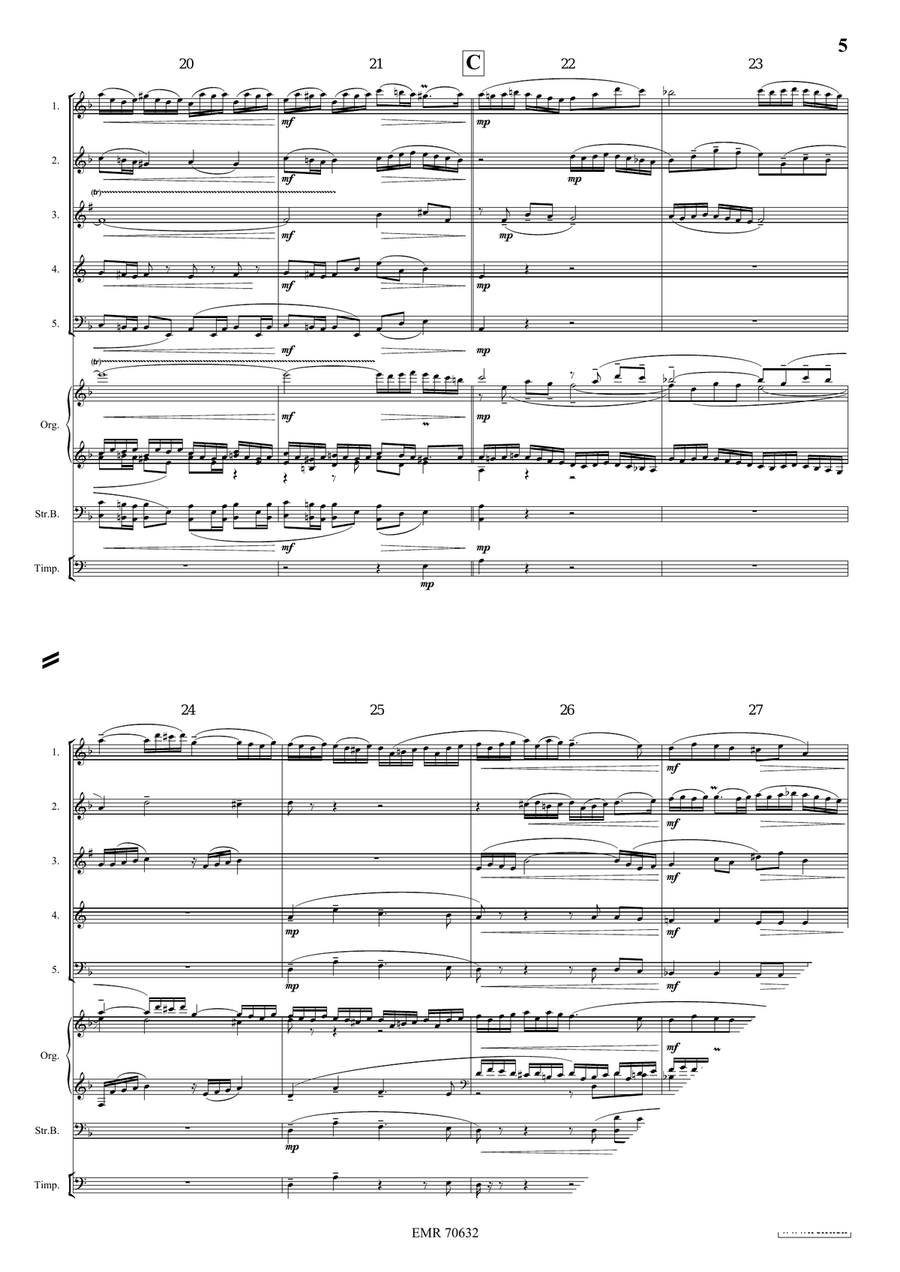 Little Fugue in D minor Little Fugue in D minor Woodwind Quintet scores gallery preview page 5