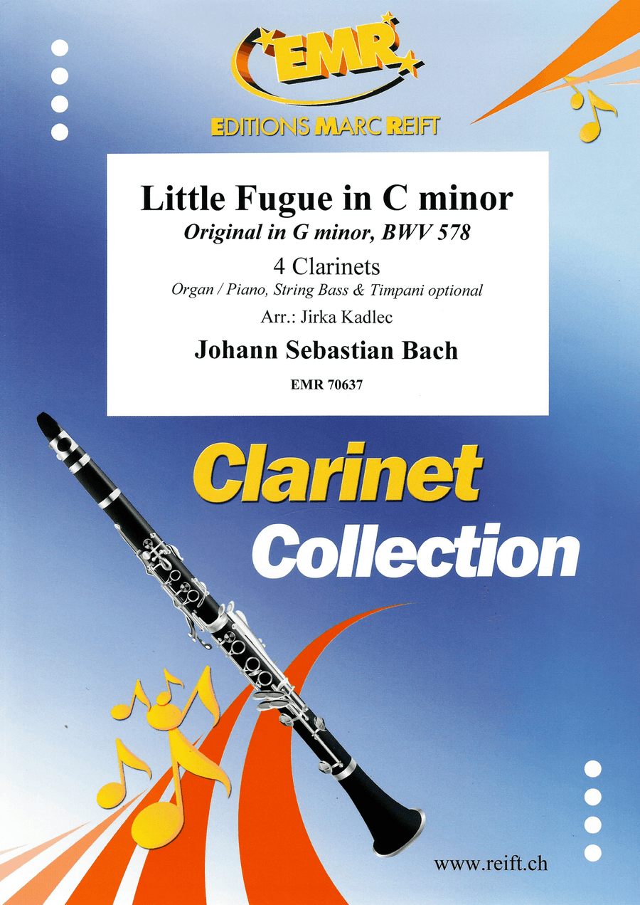 Little Fugue in C minor Little Fugue in C minor Clarinet Quartet scores gallery preview page 1