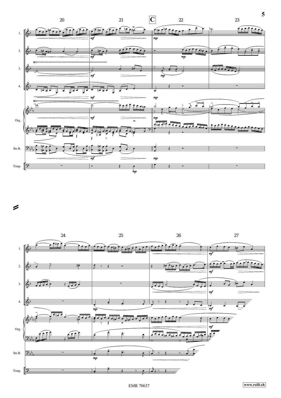 Little Fugue in C minor Little Fugue in C minor Clarinet Quartet scores gallery preview page 5