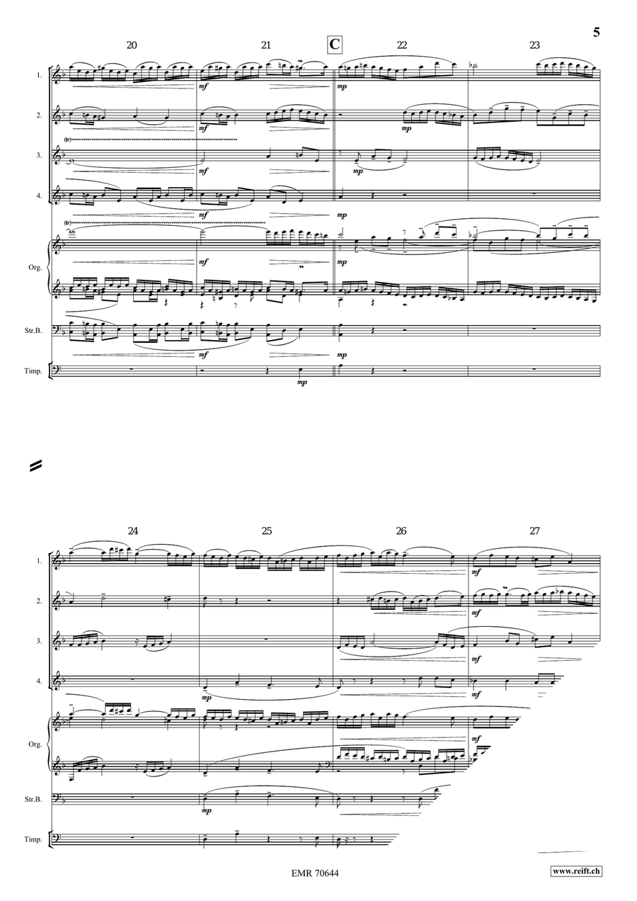 Little Fugue in D minor Little Fugue in D minor Flute Quartet scores gallery preview page 5