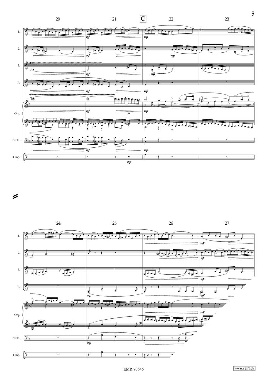 Little Fugue in D minor Little Fugue in D minor Horn scores gallery preview page 5