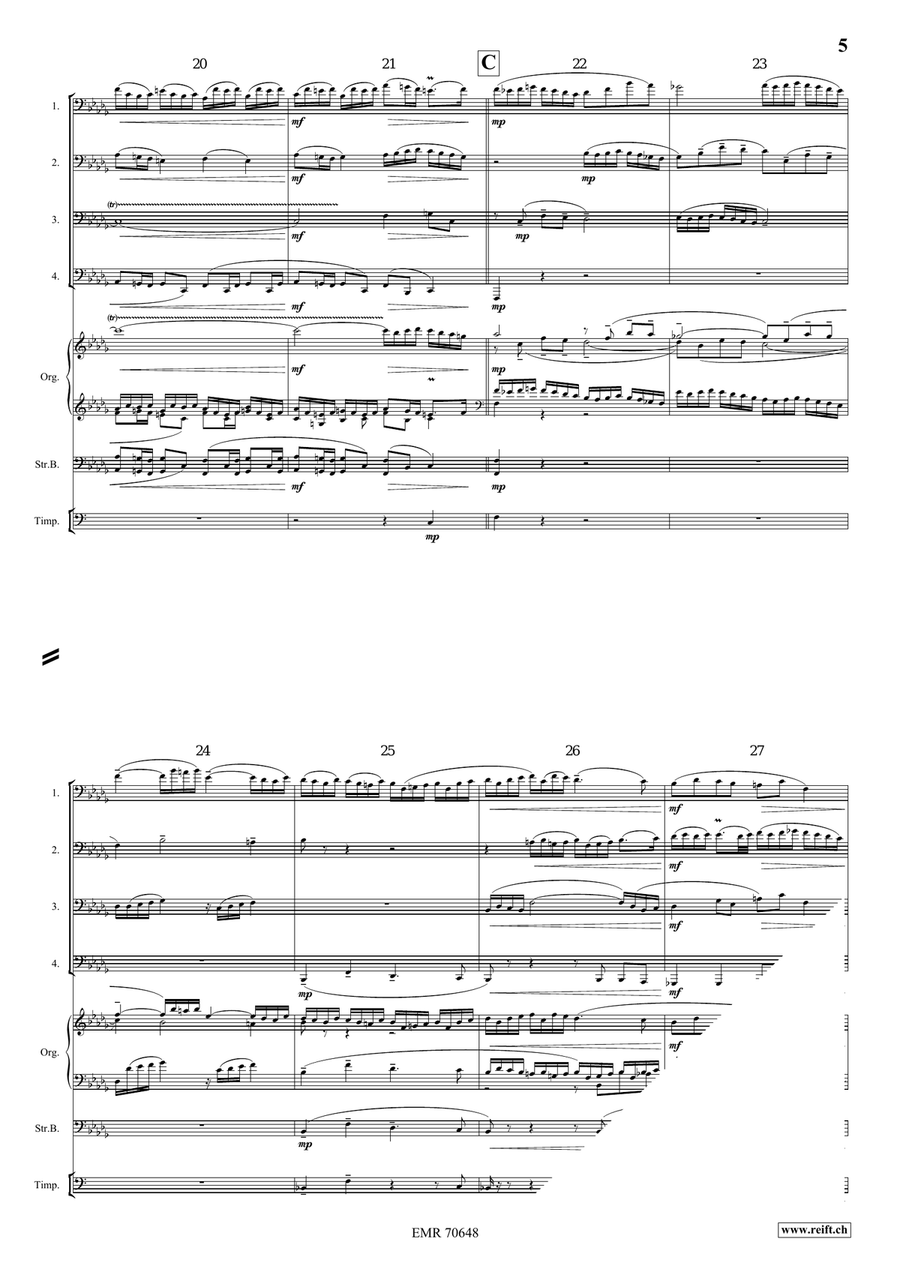 Little Fugue in Bb minor Little Fugue in Bb minor Tuba Quartet scores gallery preview page 5