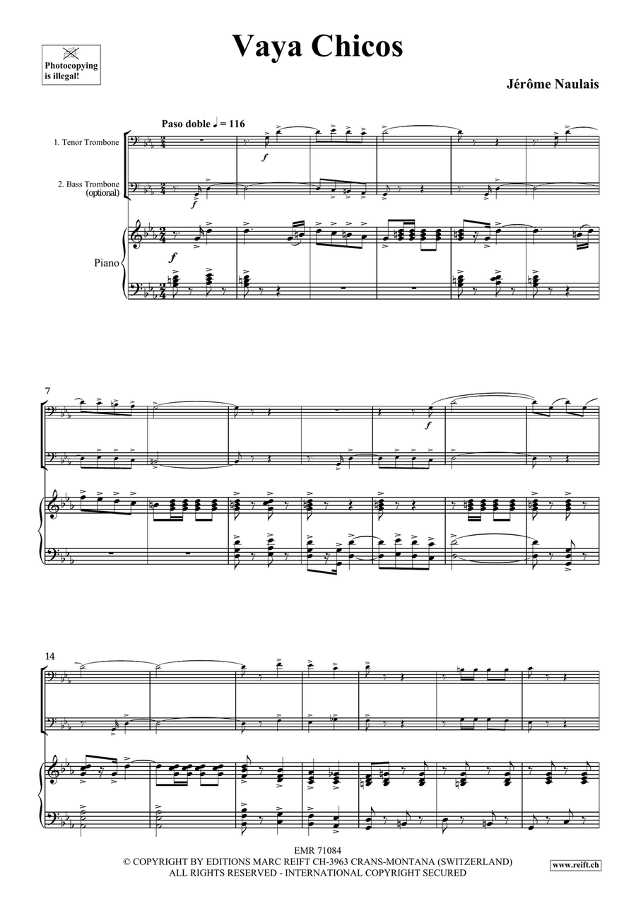 Vaya Chicos Vaya Chicos Trombone scores gallery preview page 4