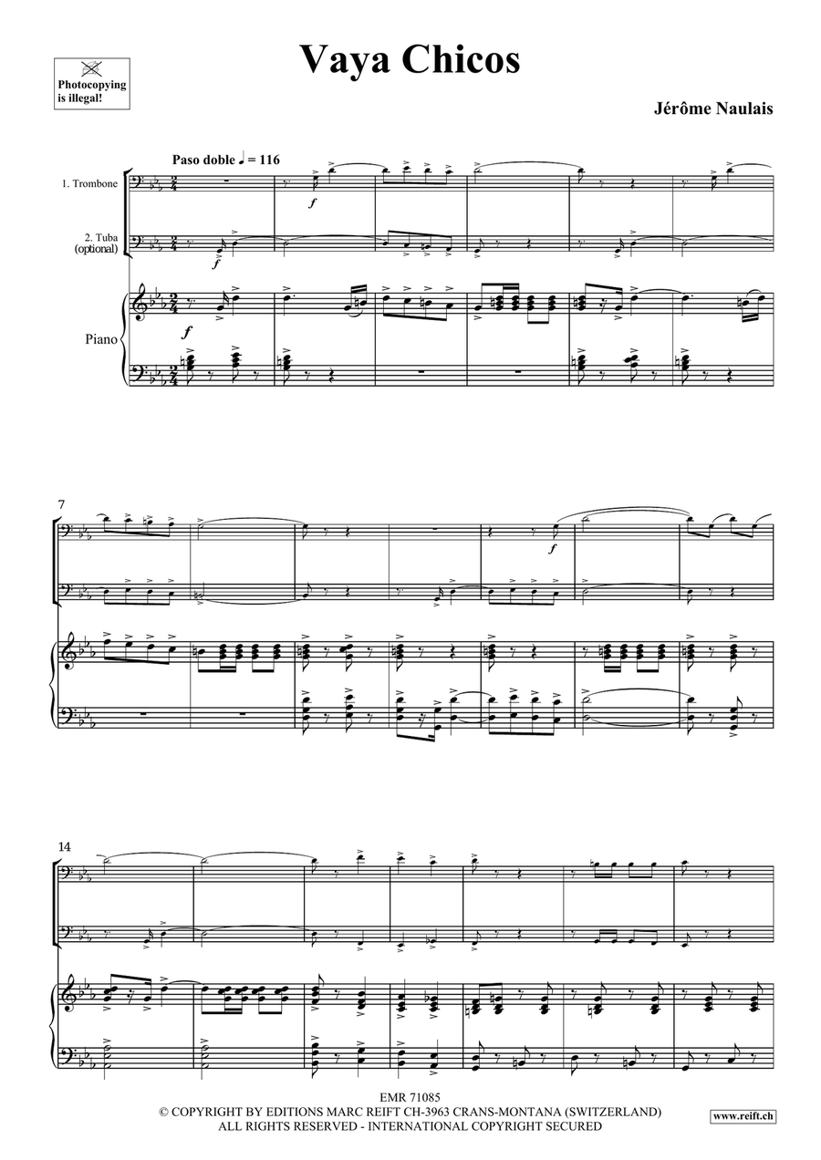 Vaya Chicos Vaya Chicos Trombone scores gallery preview page 4