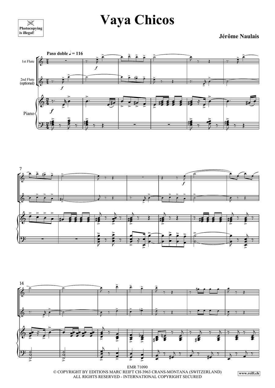 Vaya Chicos Vaya Chicos Flute Duet scores gallery preview page 4