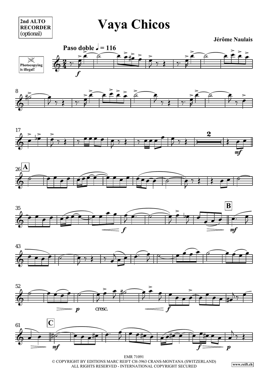 Vaya Chicos Vaya Chicos Alto Recorder scores gallery preview page 5