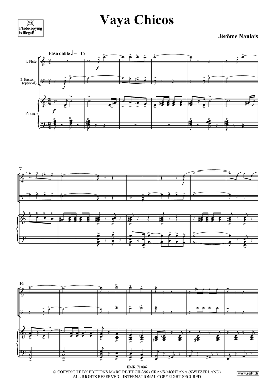 Vaya Chicos Vaya Chicos Bassoon scores gallery preview page 4