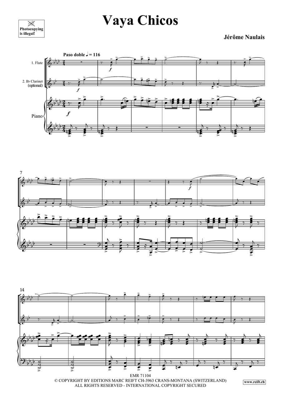 Vaya Chicos Vaya Chicos Clarinet scores gallery preview page 4