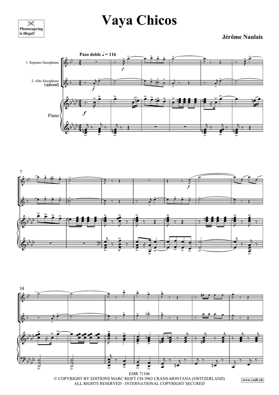 Vaya Chicos Vaya Chicos Soprano Saxophone scores gallery preview page 4