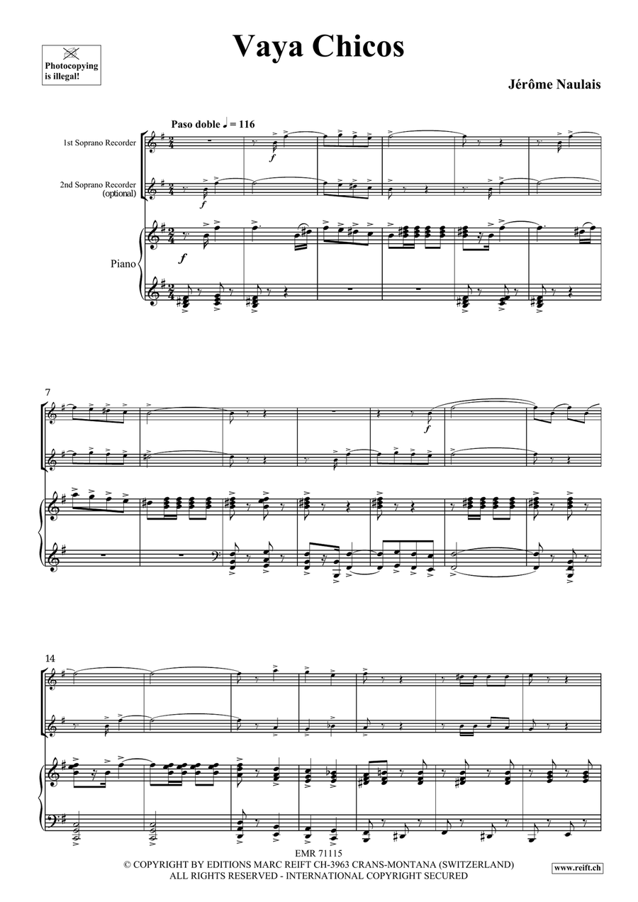 Vaya Chicos Vaya Chicos Soprano Recorder scores gallery preview page 4